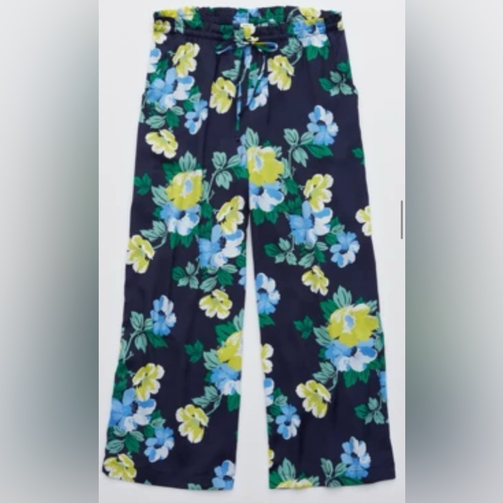 Aerie Satin Cropped Pant